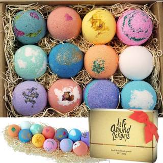 LifeAround2Angels Bath Bombs Gift Set 12 USA made Fizzies, Shea &…