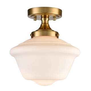 SAMTEEN Gold Semi Flush Mount Ceiling Light Modern Schoolhouse…