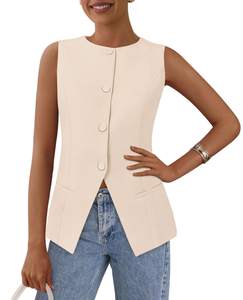 PRETTYGARDEN Women Tailored Suit Vest Business Casual Tops | Dressy…