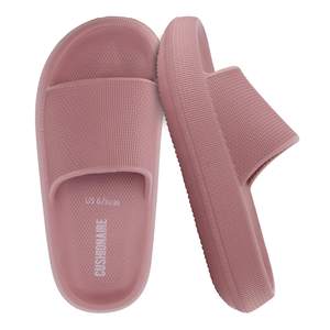 CUSHIONAIRE Feather EVA Slides for Women – Comfortable Slip On Womens…