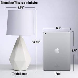 SOTTAE Modern Small Ceramic Table Lamp, White… — main image