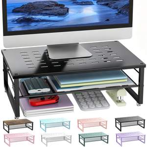 gianotter 2-Tier Metal Monitor Stand Riser | Desk Organizers and…