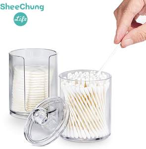 SheeChung 2 Pack Acrylic Stackable Cotton… — main image