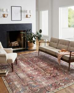 Loloi Chris Loves Julia Jules Merlot/Multi 7'-6" x 9'-6" Area Rug |…