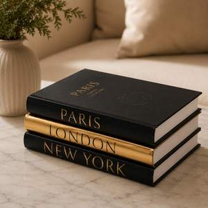 Decorative Books for Home Decor – Coffee Table Books, Set of 3 | Bookshelf…
