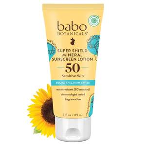 Babo Botanicals Sheer Mineral Sunscreen Lotion SPF 50 with 100% Mineral Active…