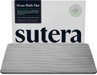 Sutera Stone Bath Mat Diatomaceous Earth Non-Slip 23.5 x 15 Gray |…