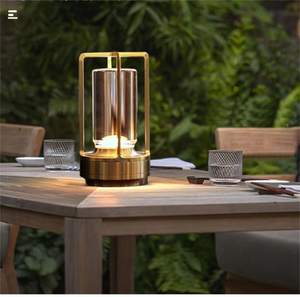 Rechargeable Cordless Small Metal Table Lamp, Stepless Dimming…