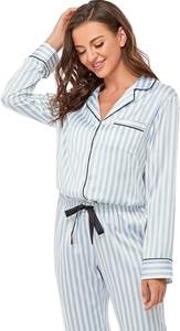 Serenedelicacy Women's Satin Pajama Set Long… — main image