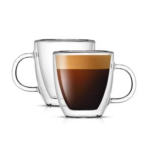 JoyJolt Savor Double Wall Insulated Glasses Espresso Mugs (Set of 2)…