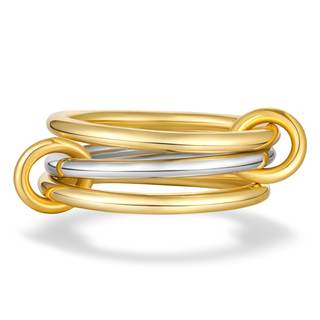 AllenCOCO 14K Gold Plated Stackable Rings, 3… — Classic / 8.5