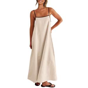 Shy Velvet Women's Linen Maxi Dress Spaghetti Strap Casual Boho Dress…
