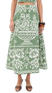 Cleobella Women's Jasmine Ankle Skirt X-Small Verdant Flight