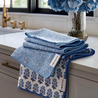 RECYCO Waffle Kitchen Towel Set of 2 - Quick Dry Microfiber…