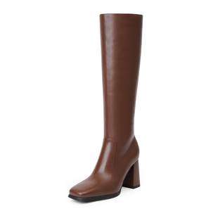 Modatope Knee High Boots Women Square Toe Chunky Heel Fashion Tall…