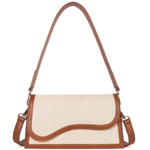 Telena Shoulder Bag for Women Vegan Leather… — 0-beige/Brown