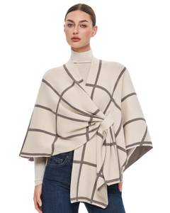 PULI Women Elegant Shawl Wrap Open Front Poncho Sweater Spring Fall…