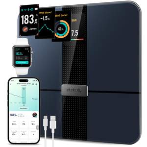 Etekcity Smart Scale for Body Weight and Fat, BMI, FSA Eligible, Black | HSA Eligible…