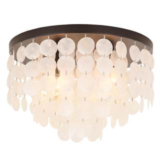 ALICE HOUSE 17.7" Capiz Shell Ceiling Light, Antique Bronze Finish, 4 Light Farmhouse…