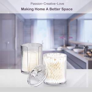 SheeChung 2 Pack Acrylic Stackable Cotton… — main image
