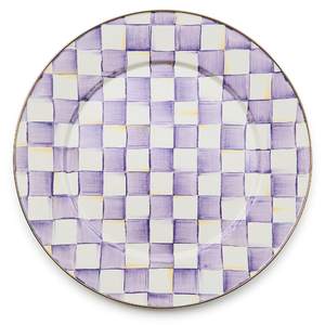 MACKENZIE-CHILDS Enamel Serving Platter, Purple-and-White Violet…