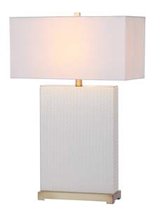 SAFAVIEH Lighting Collection Joyce Modern Art Deco Cream Faux Woven…