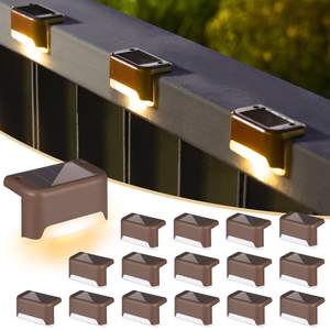 SOLPEX Solar Deck Lights Outdoor 16 Pack,Step Light Waterproof,Warm White | Led…