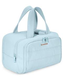 BAGSMART Travel Toiletry Bag, Crush Toiletry Bag for Women, Wide-open Puffy…